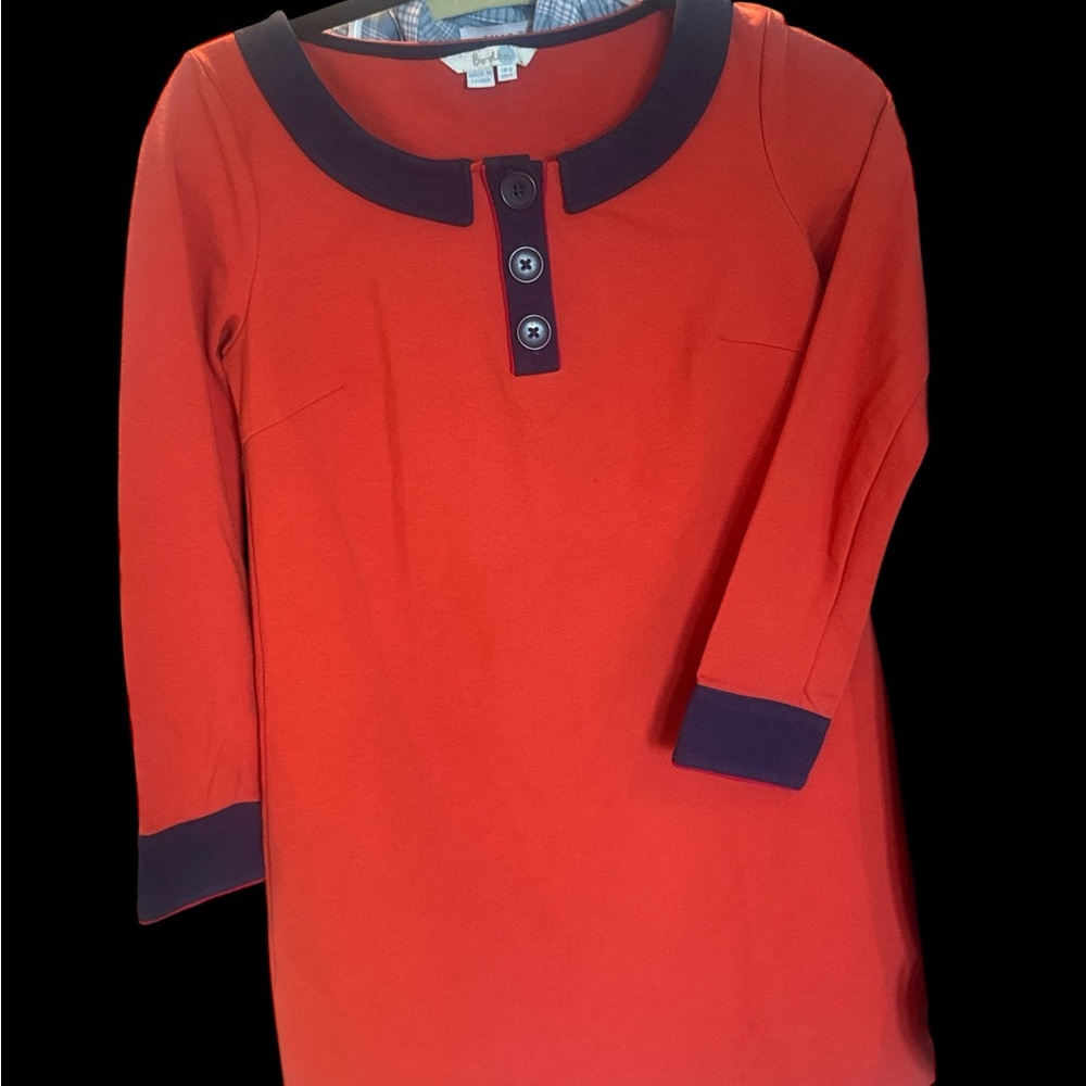 Boden Women's Orange and Black Long Sleeve Top
